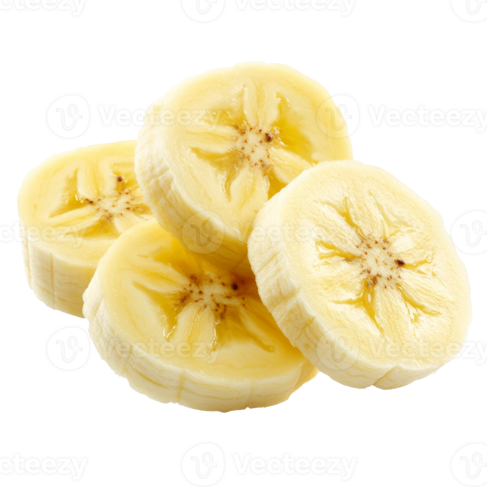 Fresh banana slices for a healthy snack png