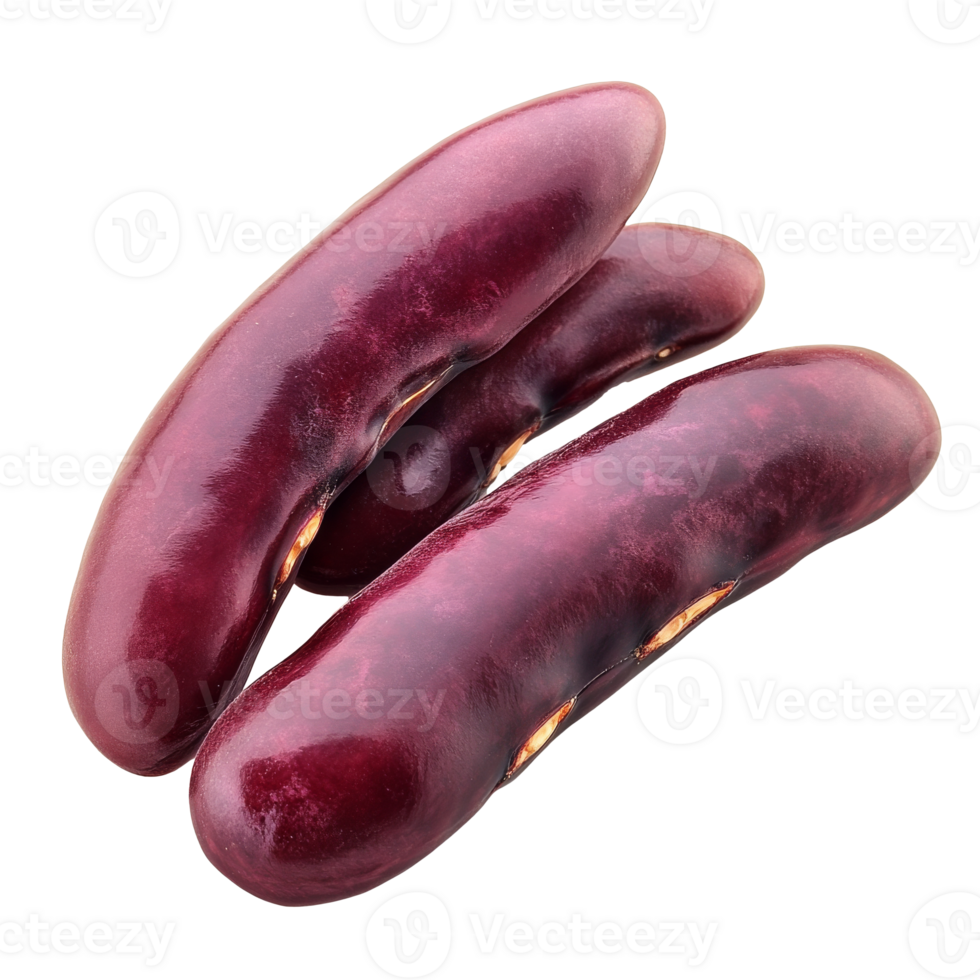 Red kidney beans on white background png