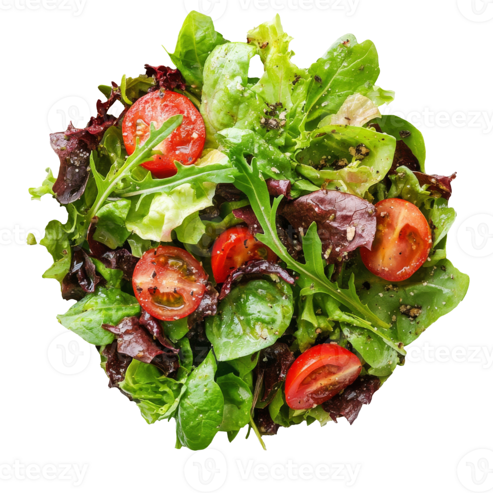 Fresh garden salad with cherry tomatoes and greens png