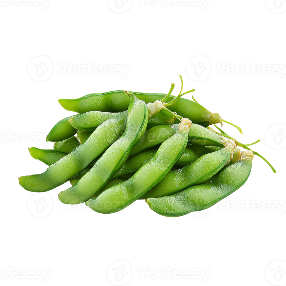 Edamame pods on a white background png
