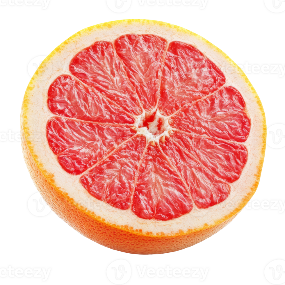 frisch Schnitt Grapefruit präsentieren saftig Rosa Fleisch png