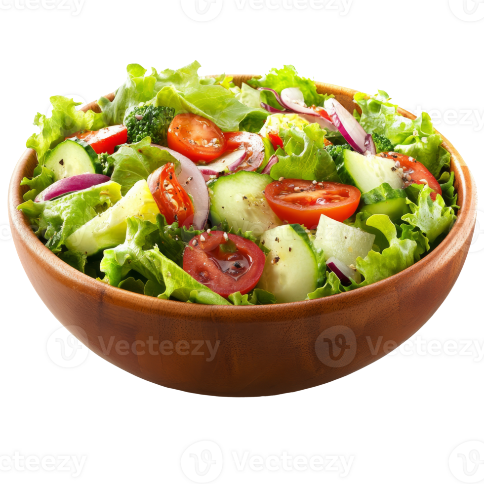Mixed greens salad with toppings png