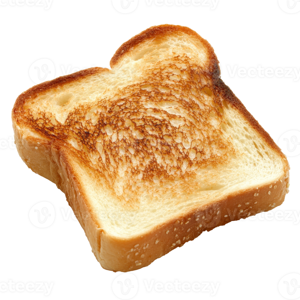 Toasted bread slice on white background png