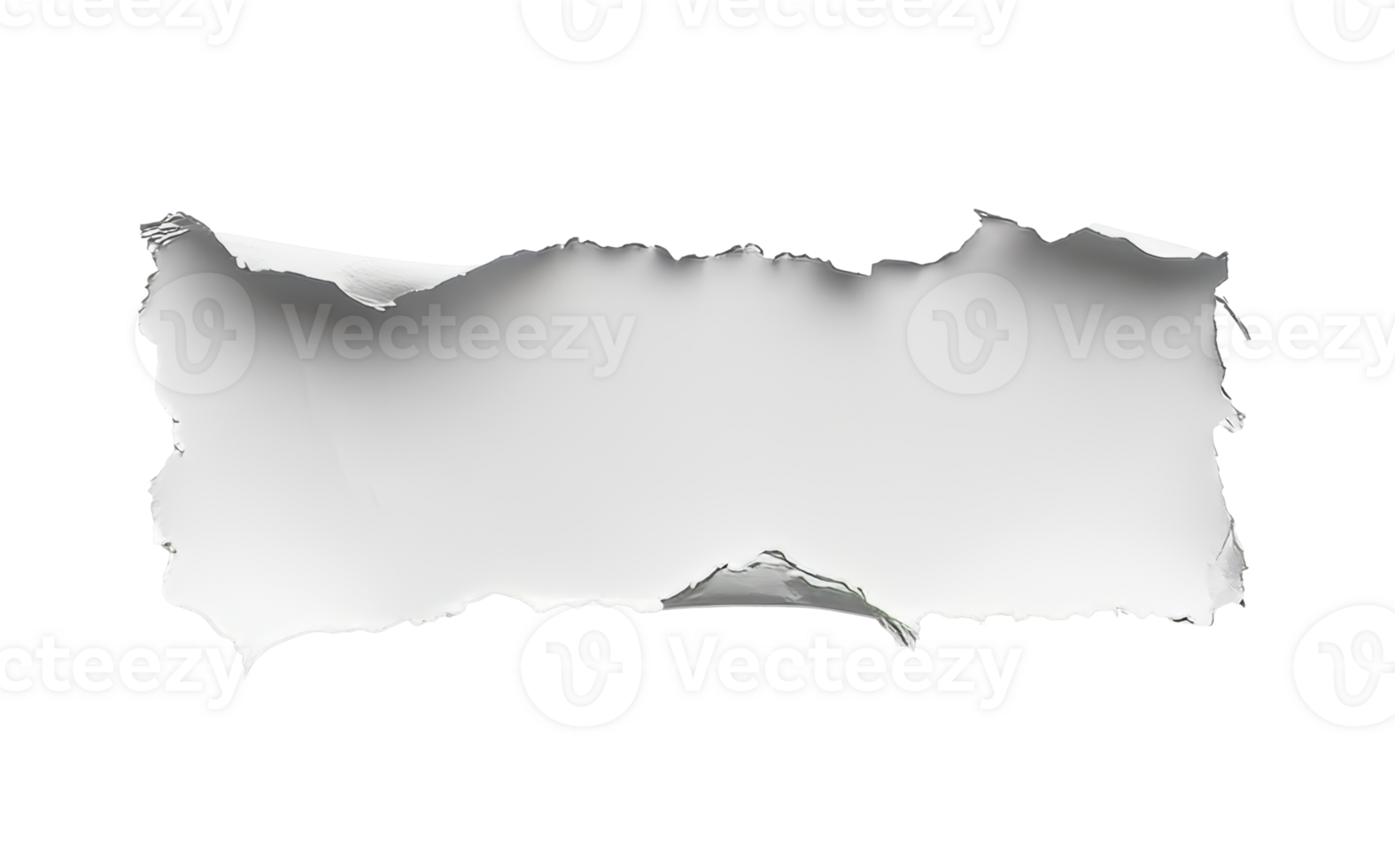 Torn paper with uneven edges, blank space png