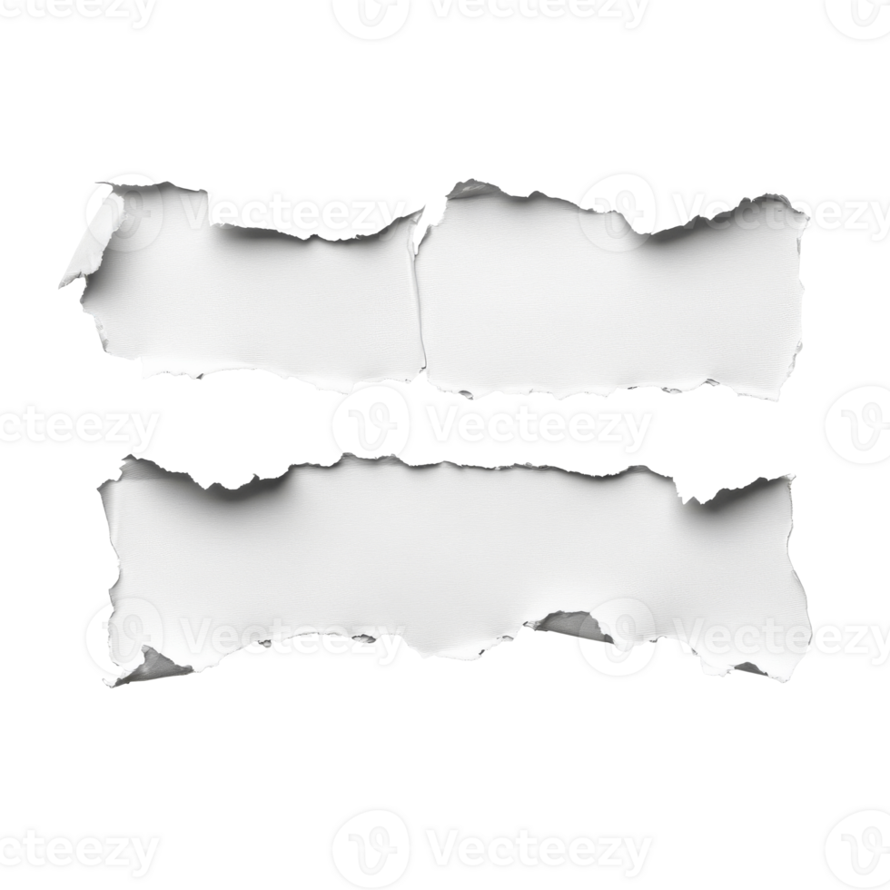 Torn paper strips against a white background png