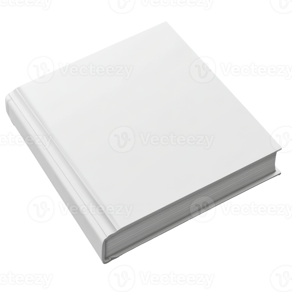 Blank book in a bright setting on a wooden table png