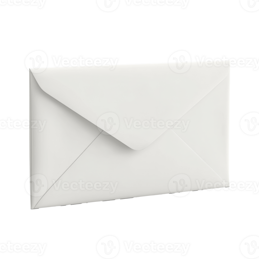 Simple white envelope on a plain background png