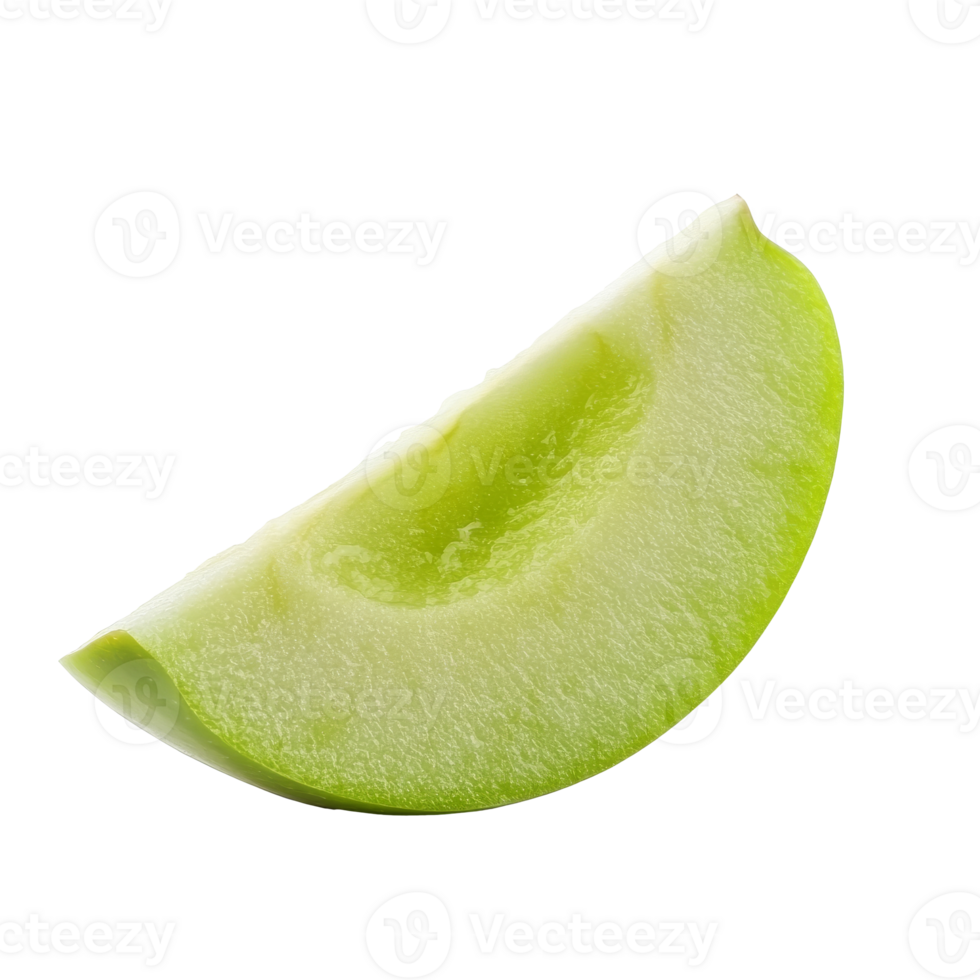 Fresh green apple slice on a white background png