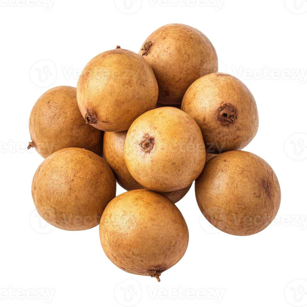 Fresh longan fruit stacked on a clean surface png
