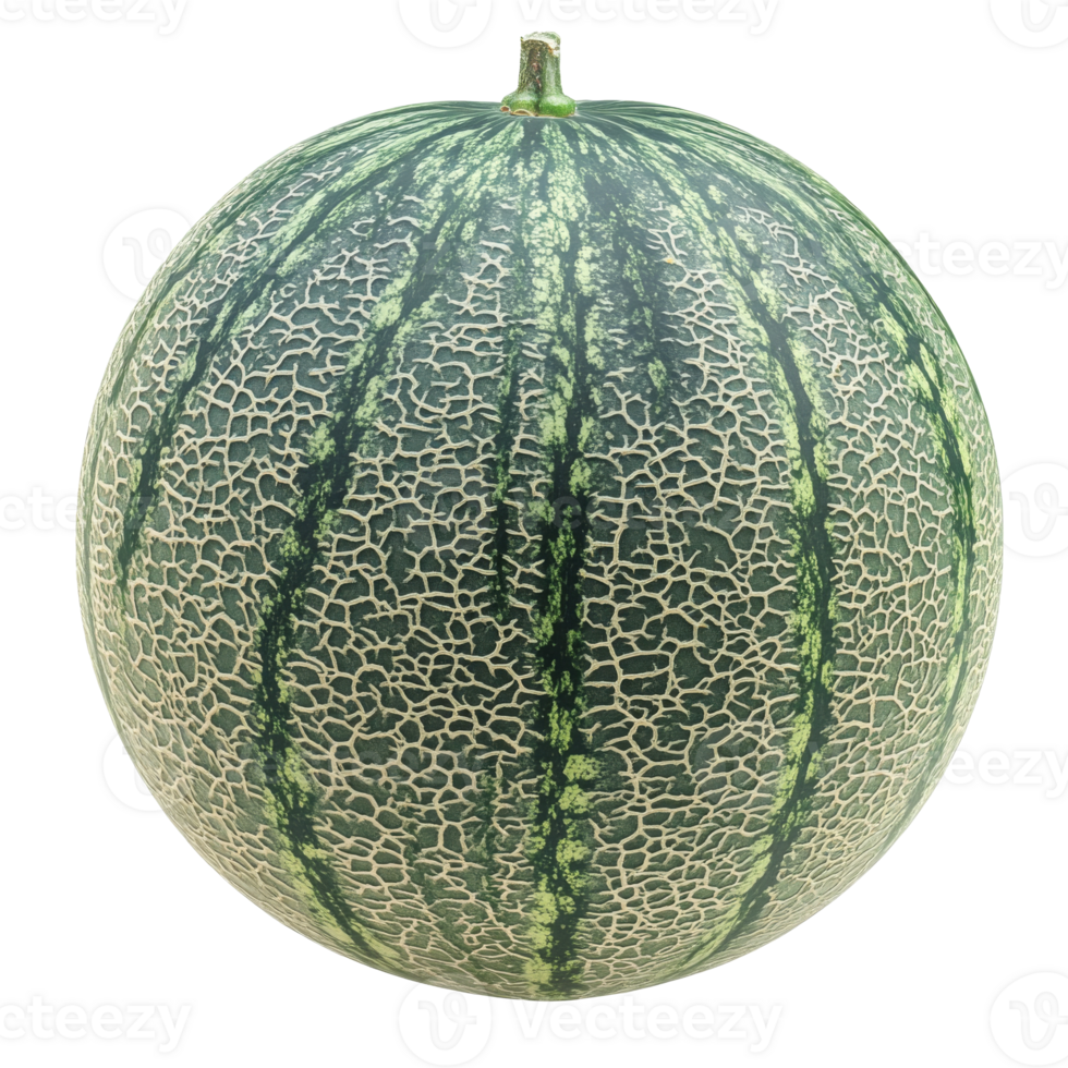 Textured rind watermelon on white png