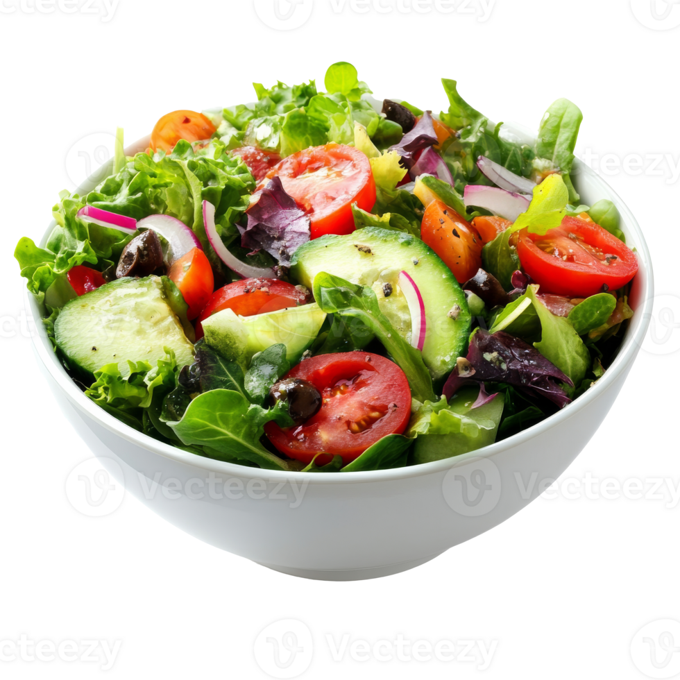 Colorful garden salad in a bowl png