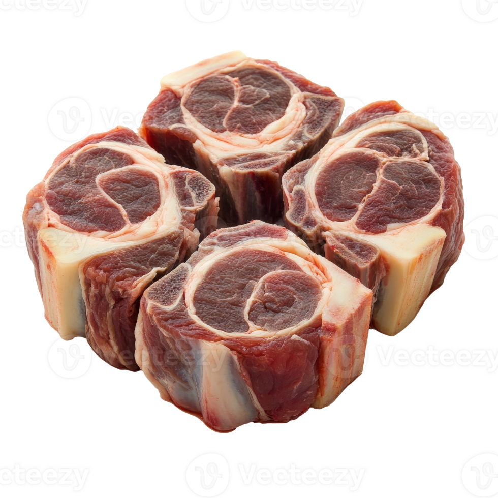 Beef shank cuts ready for cooking png