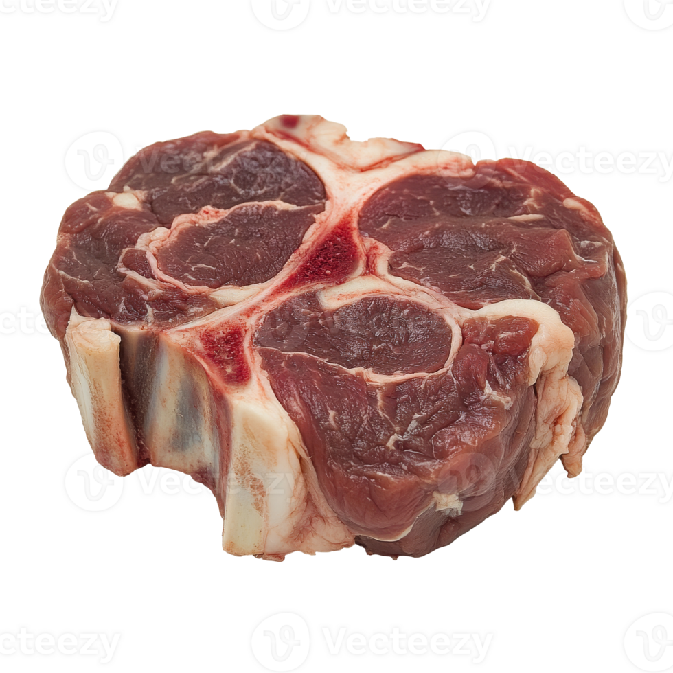 Freshly cut osso buco piece on a clean surface png