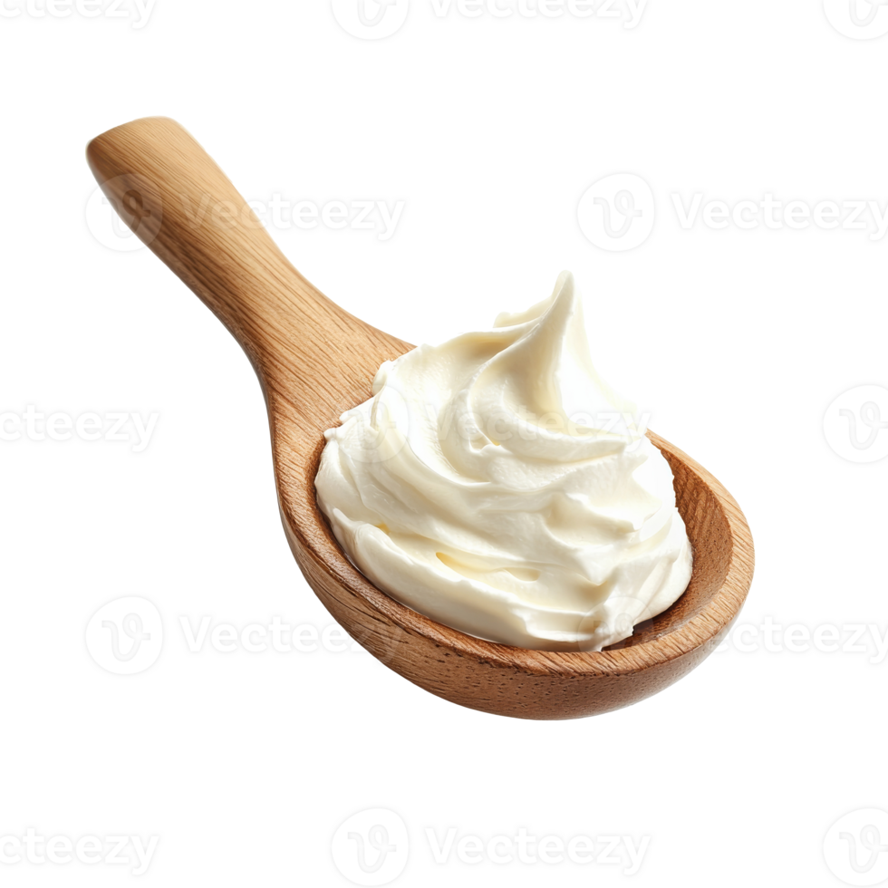 Whipped topping ready on a spoon png