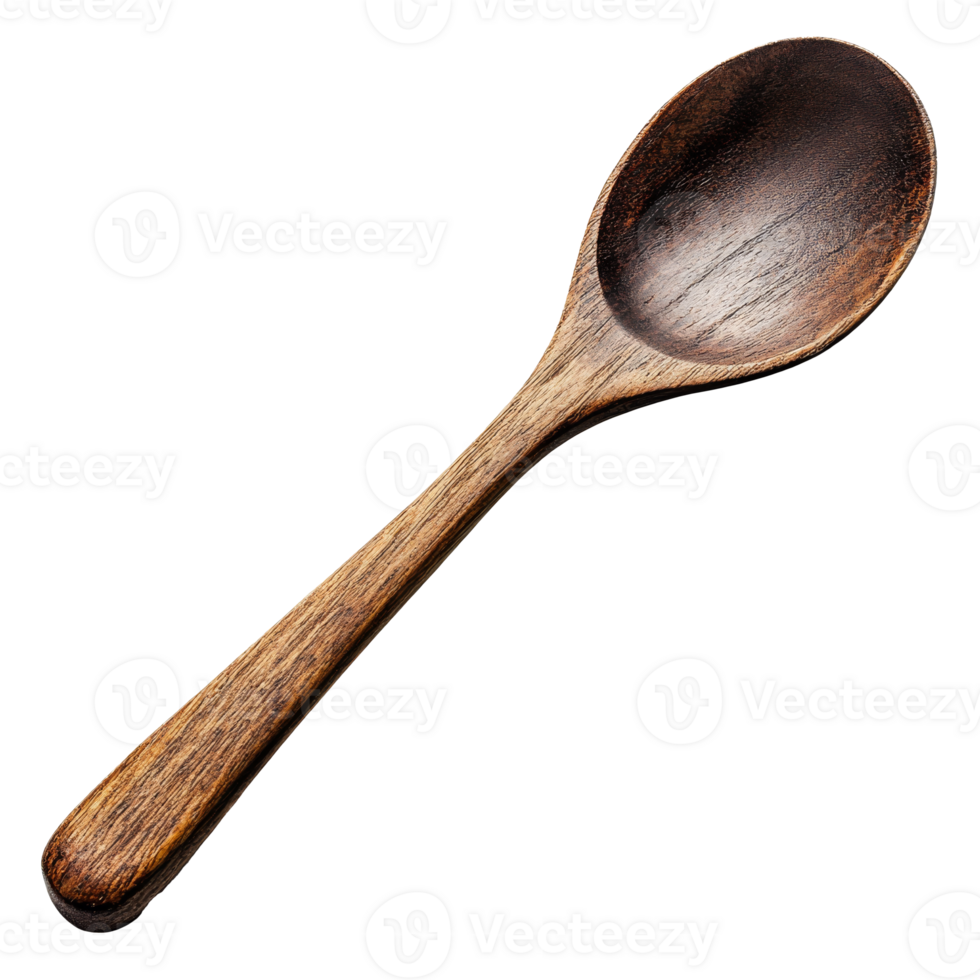 Wooden spoon resting on a kitchen countertop png