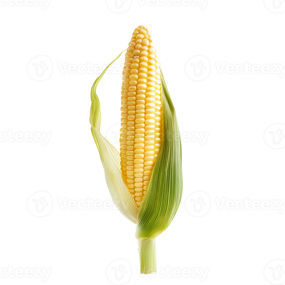 Freshly harvested corn on the cob with husk intact png