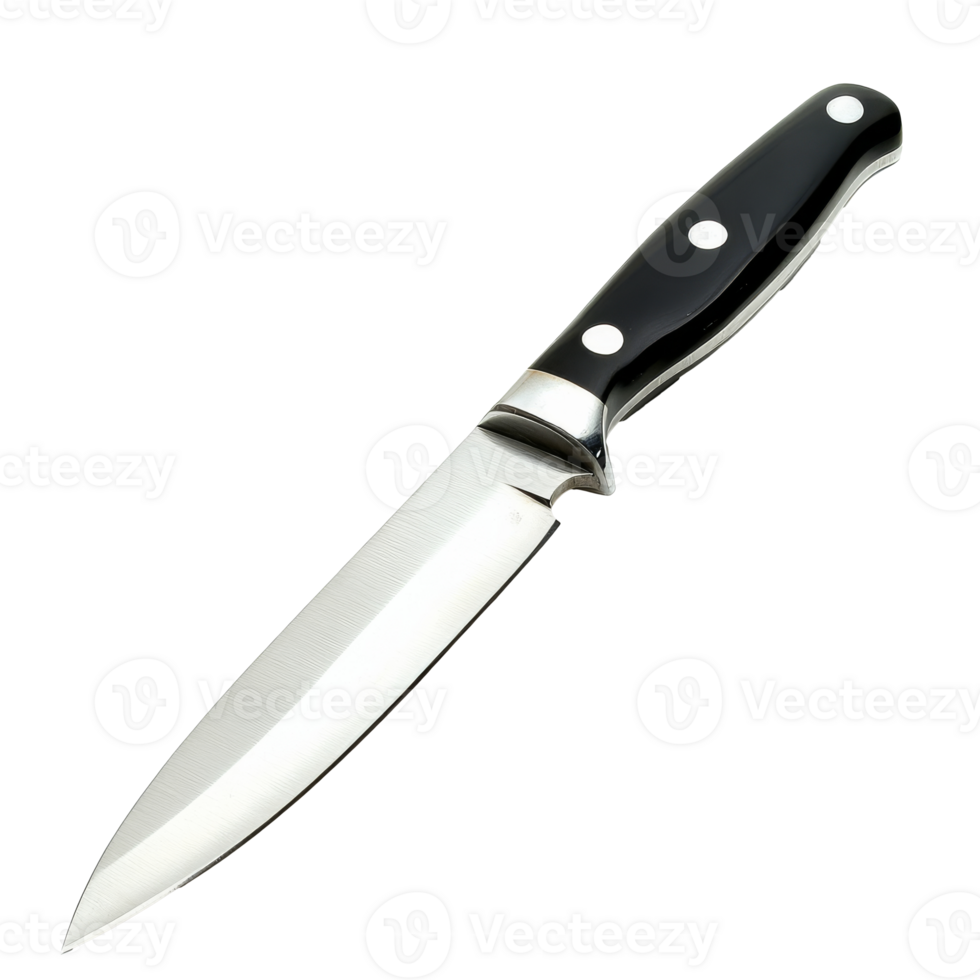 Sharp kitchen knife on a light background png
