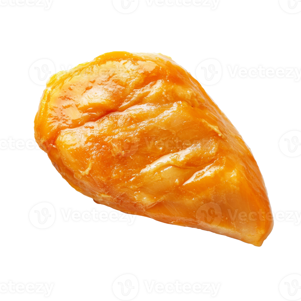 Delicious golden chicken breast ready for grilling png