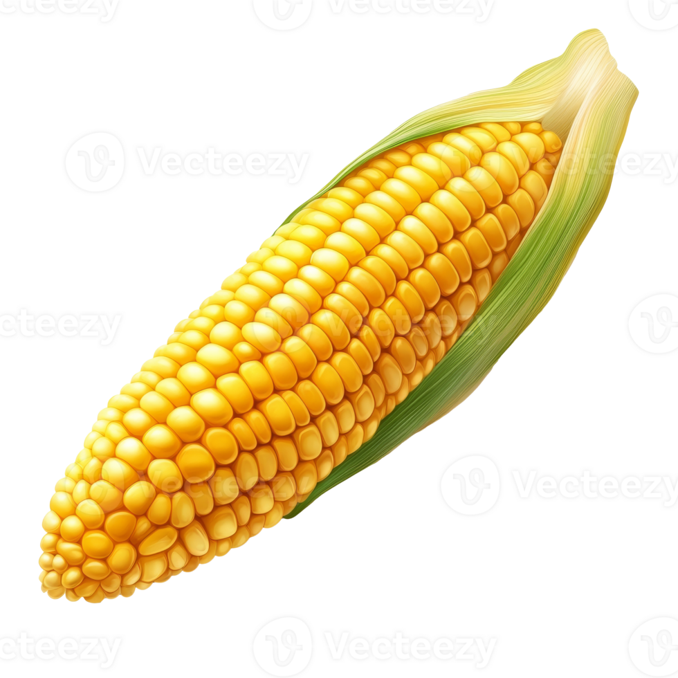Fresh corn on the cob on a surface png