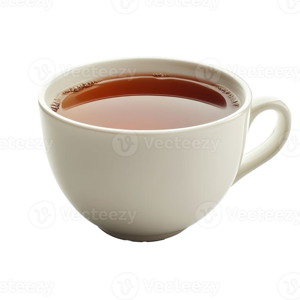 Warm cup of tea on a simple white background png