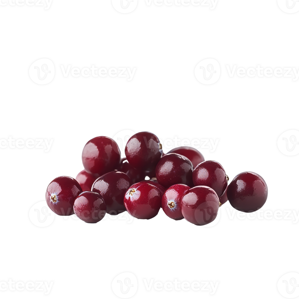 Cranberries stacked on a bright background png