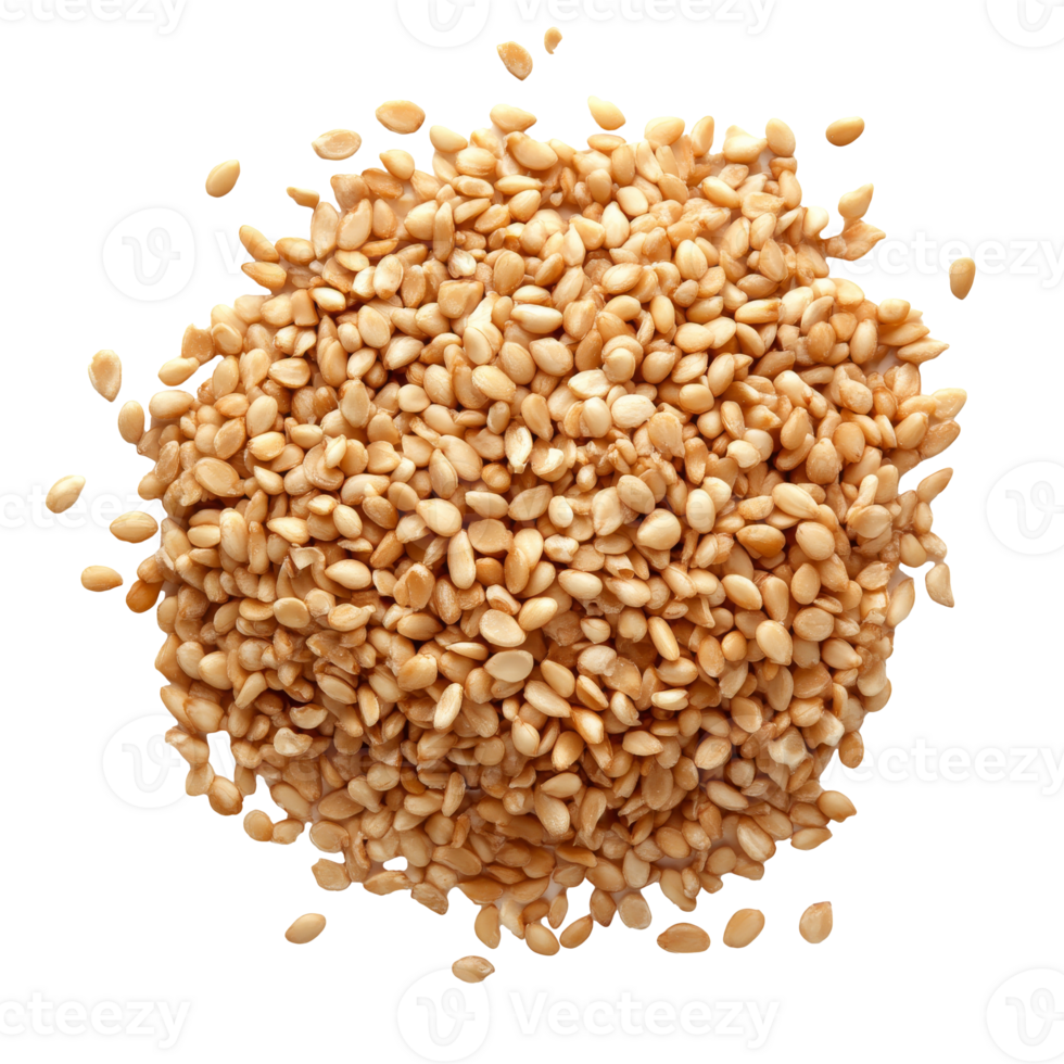 Fresh sesame seeds displayed on a white background png