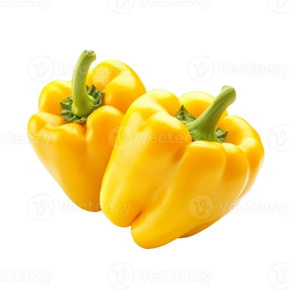 Fresh yellow bell peppers on a white background png