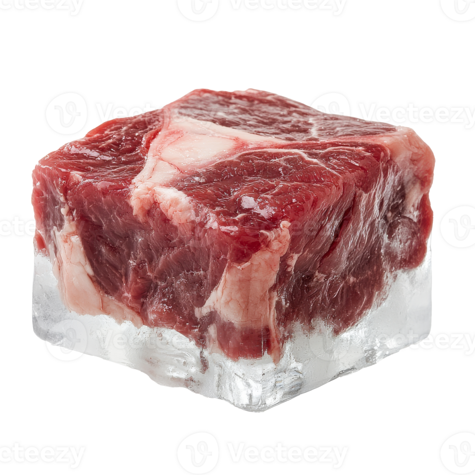 Fresh Meat Cut Displayed on Ice for Sale png