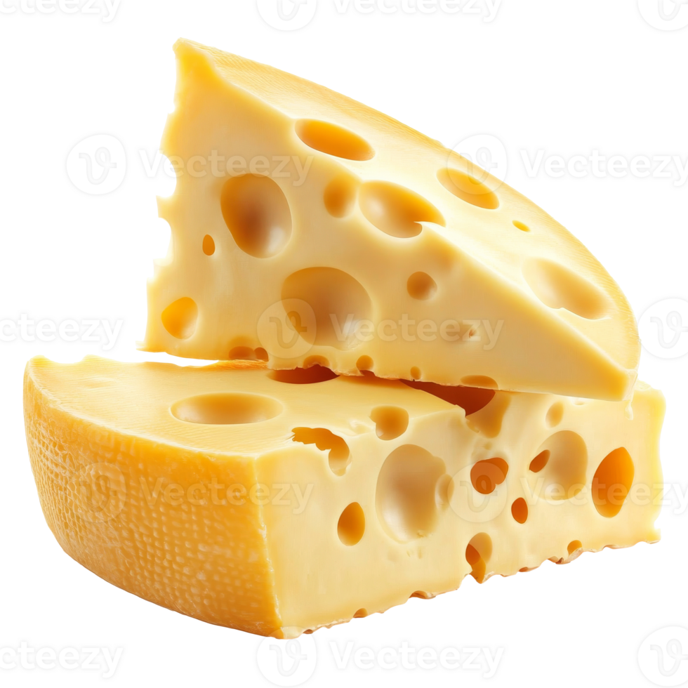 hålig gul ost på vit png
