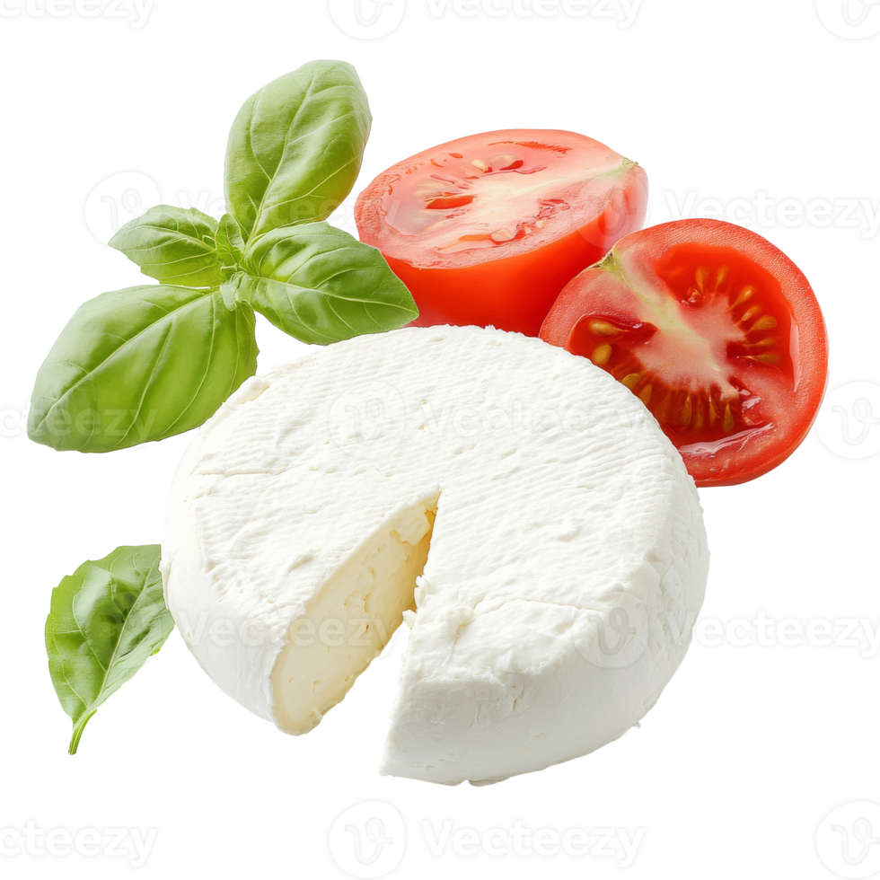 Mozzarella, basilico, e pomodori su Schermo png