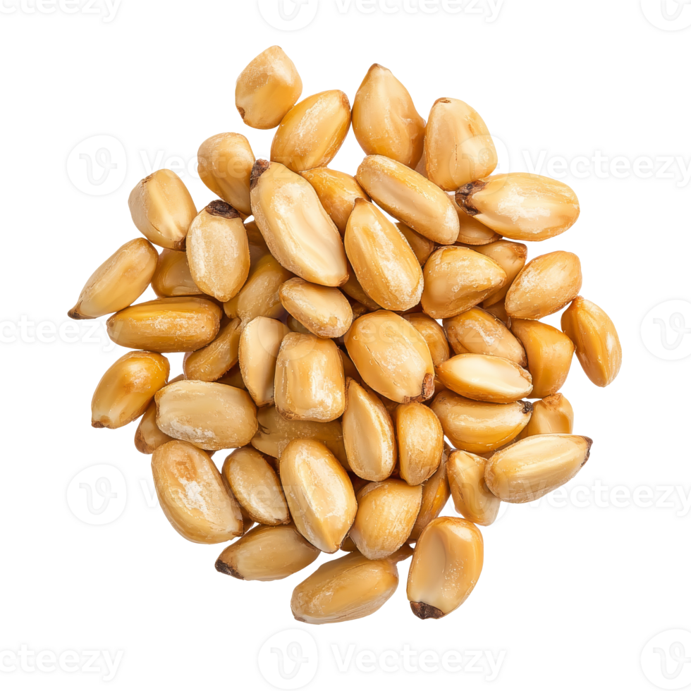 Freshly roasted golden peanuts ready for snacking png
