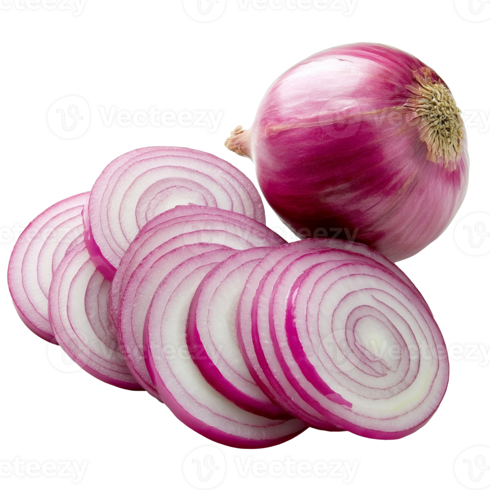 Sliced red onions ready for cooking in the kitchen png