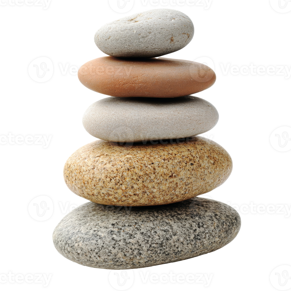 Stacked stones arranged for balance and calmness png