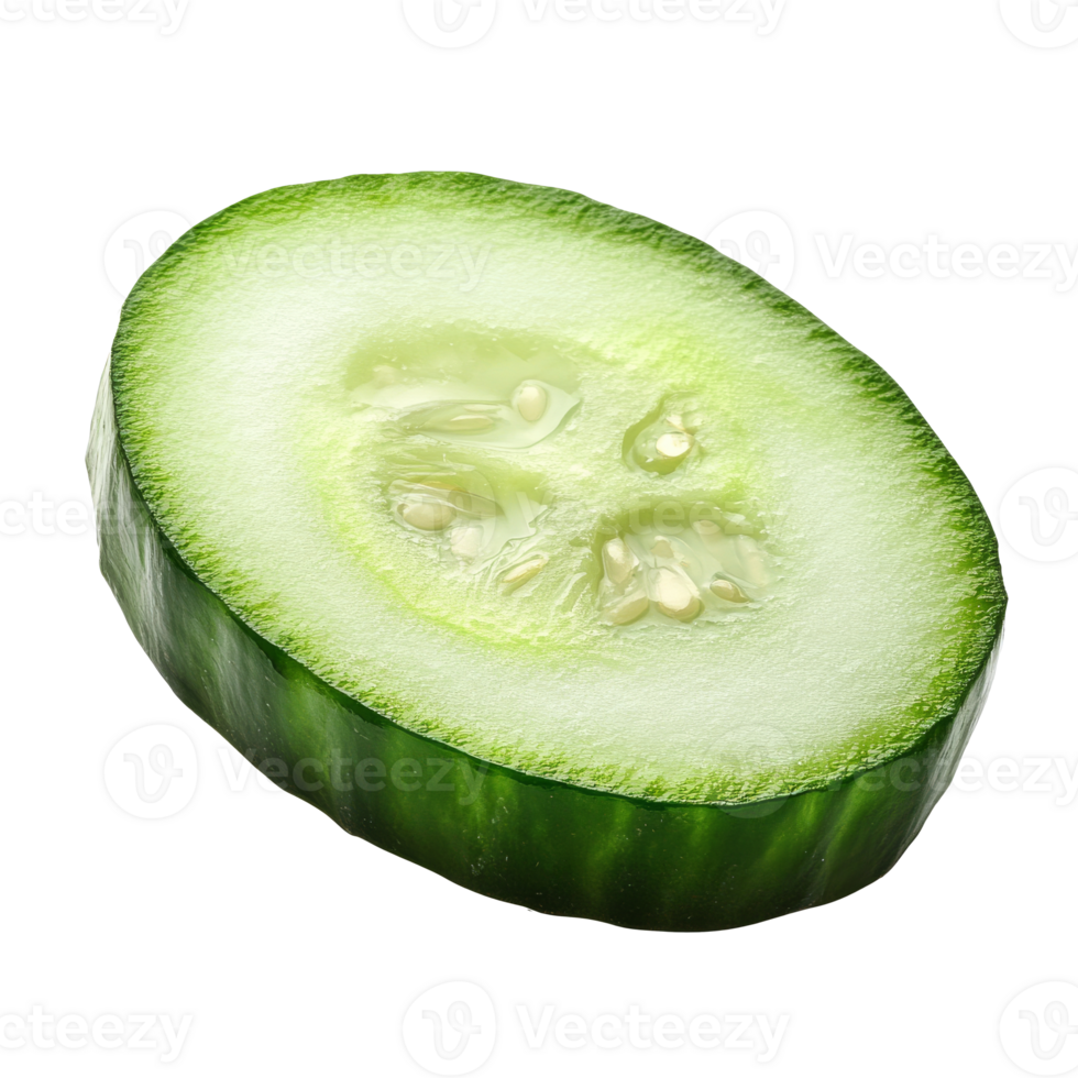 Vibrant green cucumber slices png