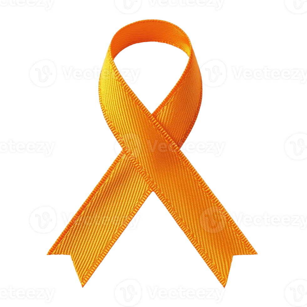 Orange ribbon for awareness and support png