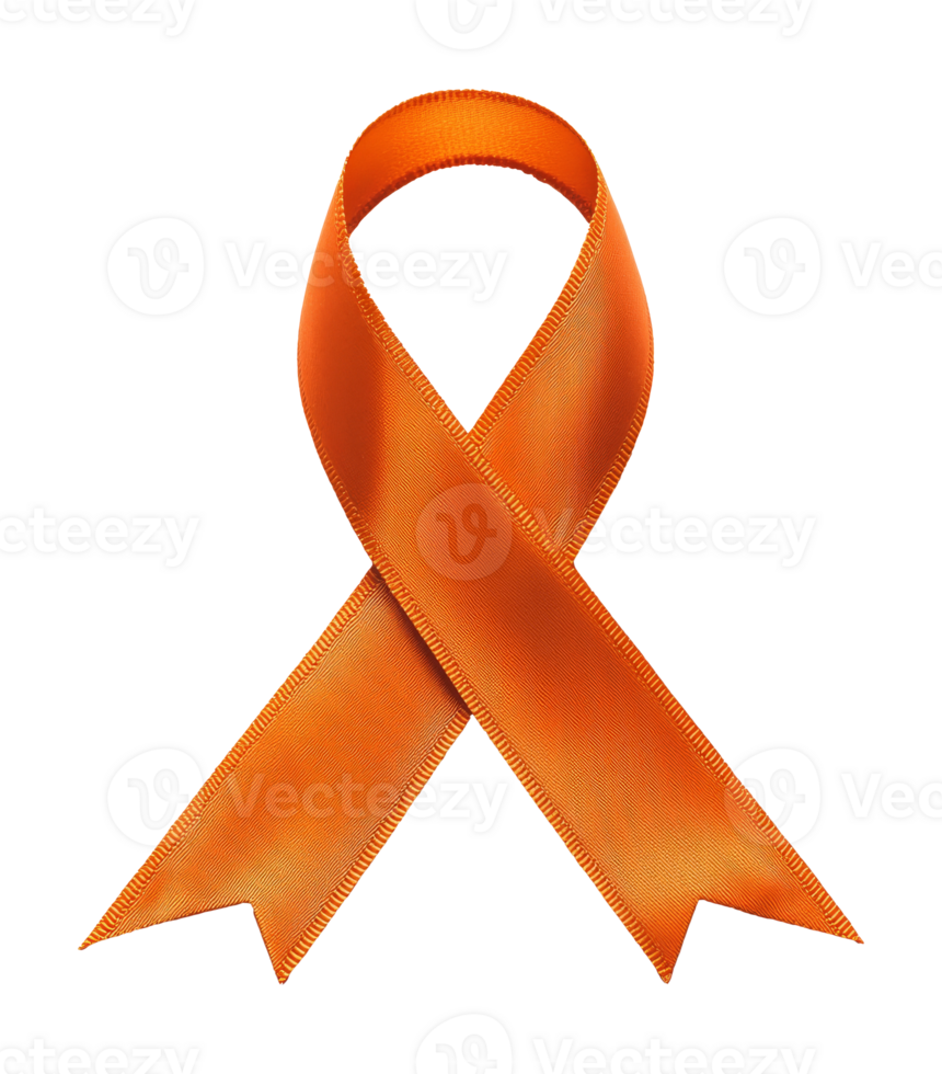 Orange ribbon symbolizing awareness and support png
