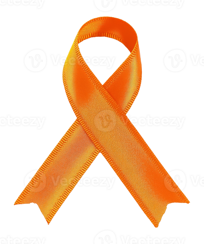 Orange ribbon for support and awareness png