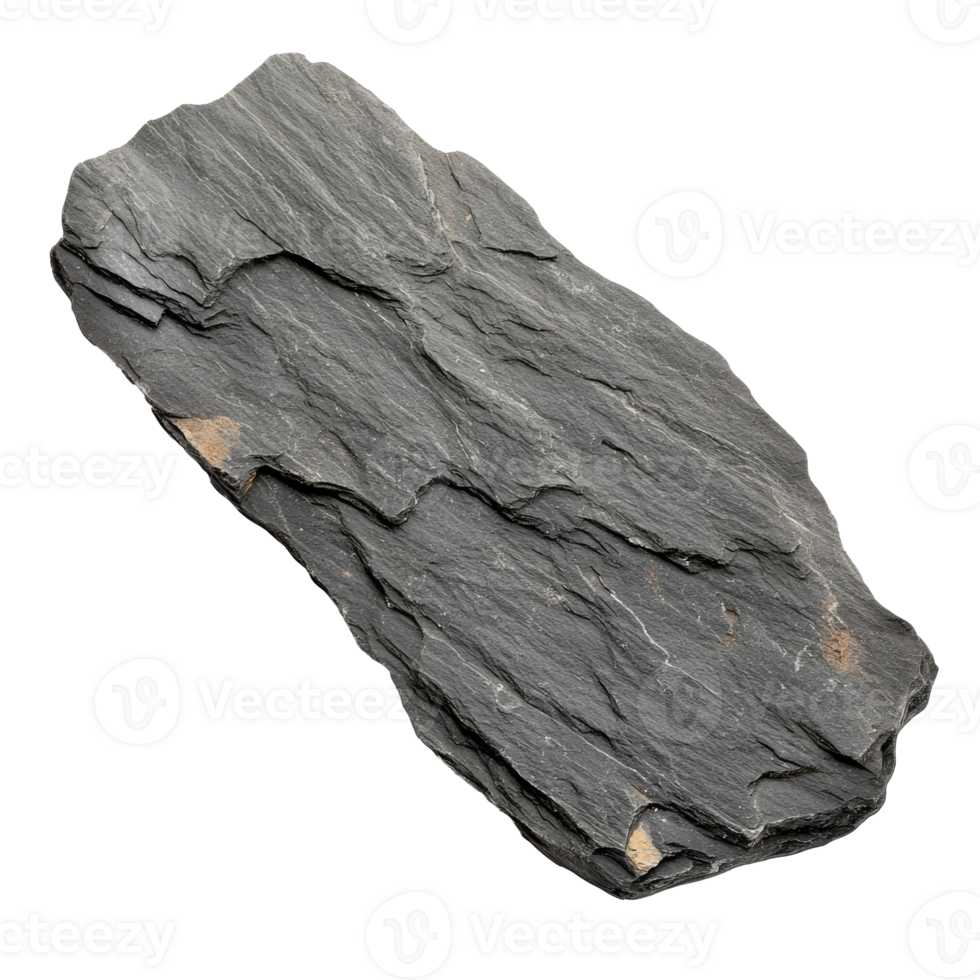 Rough natural slate on white background png
