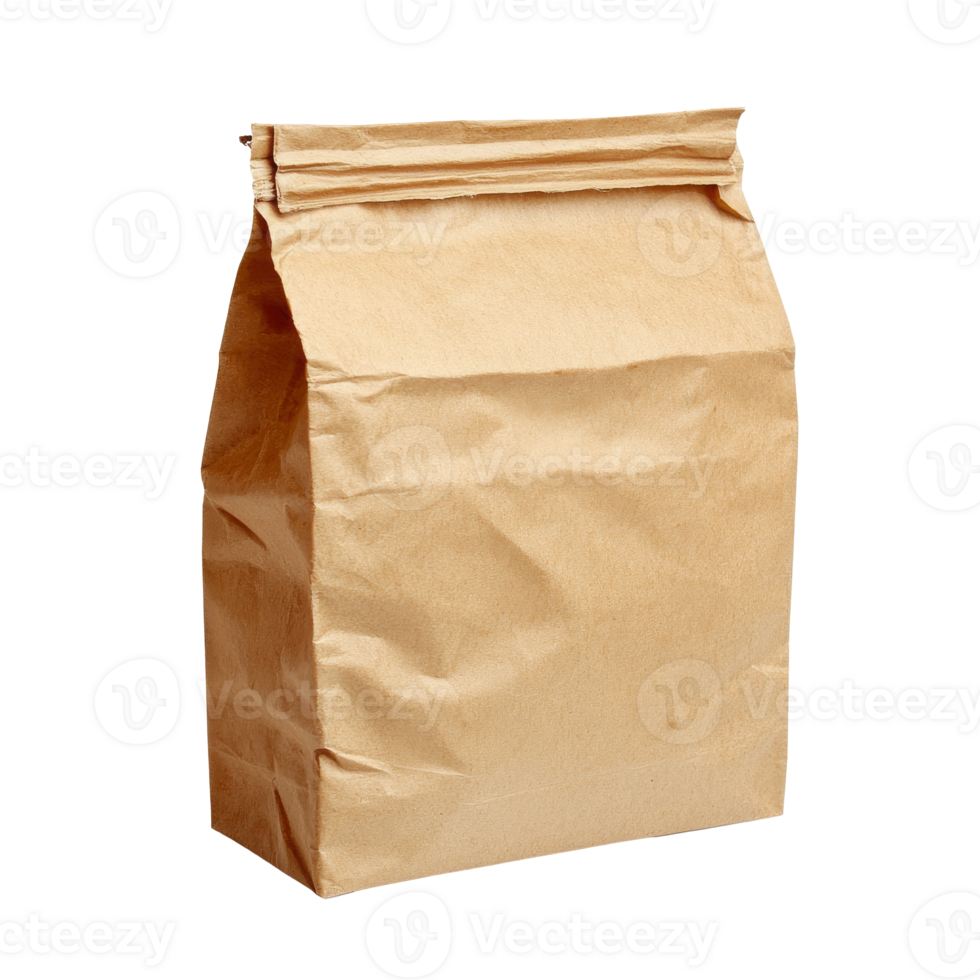 Brown paper bag used for storing groceries at home png
