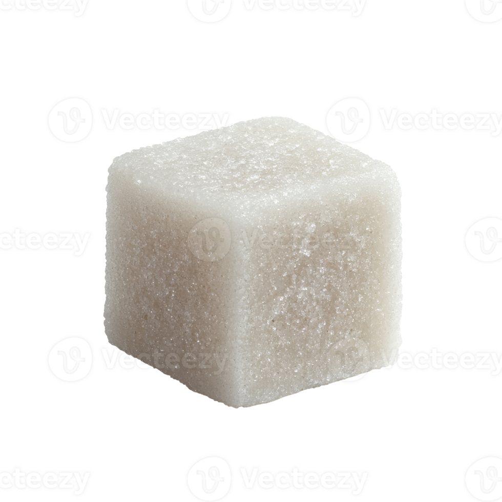 White sugar cube on plain background for baking png