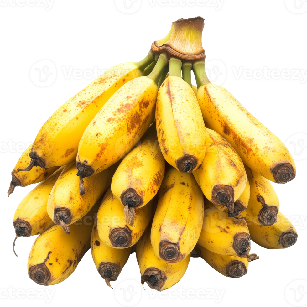 Bunch of fresh yellow bananas png