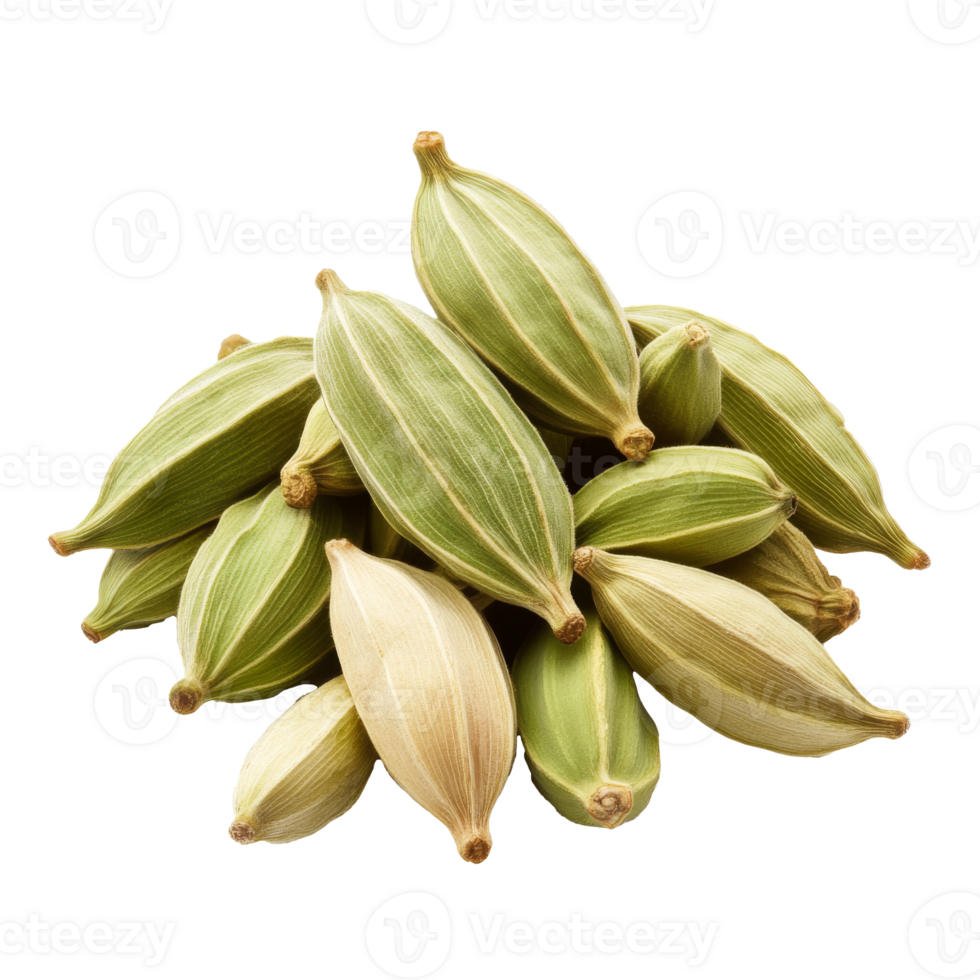 Stacked green cardamom pods png
