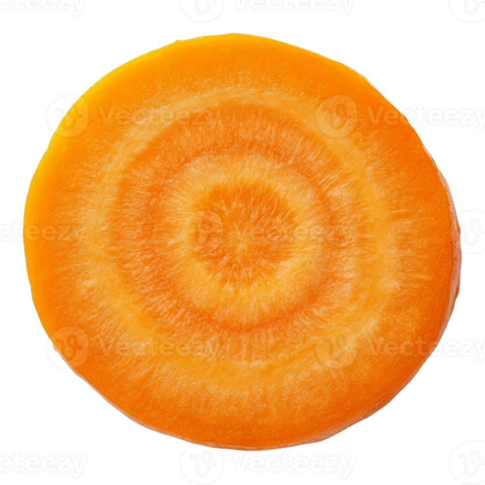 Sliced carrot with vibrant patterns png
