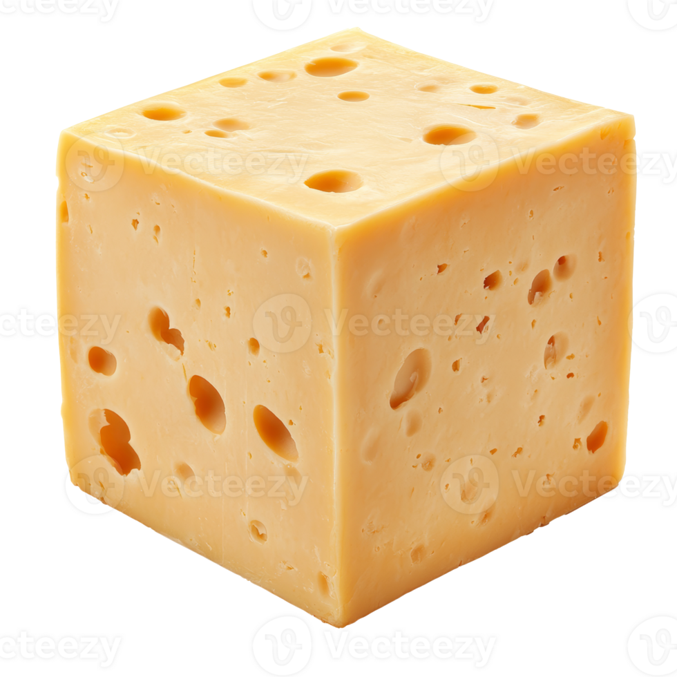 Close up of cheddar cheese cube png