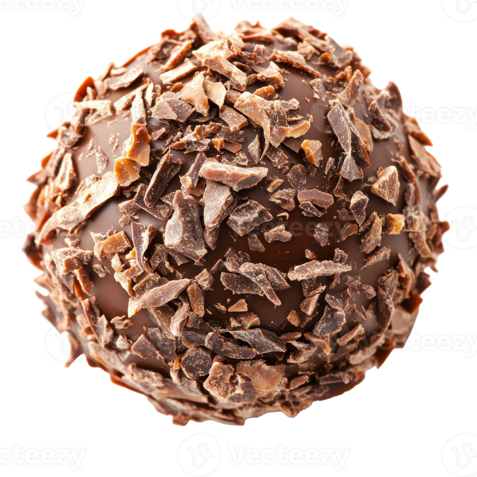 Chocolate truffle with shavings at bakery png