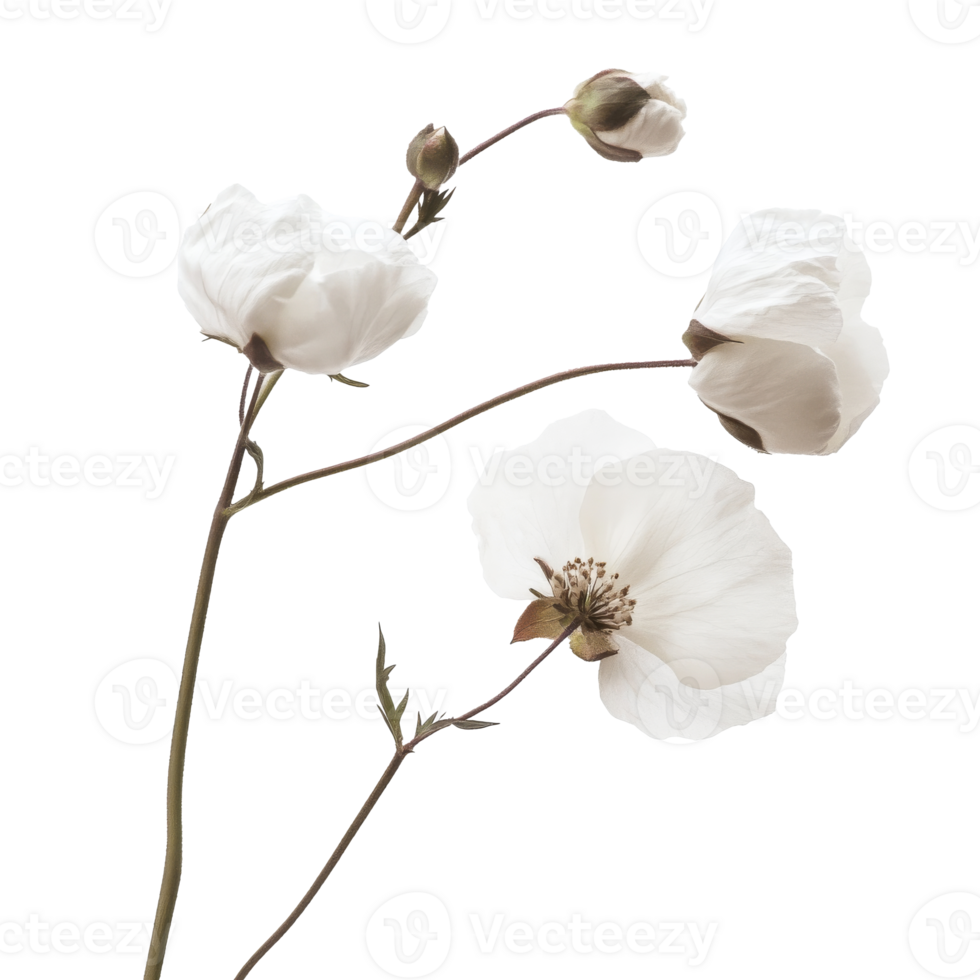 Delicate white flowers on a light backdrop png