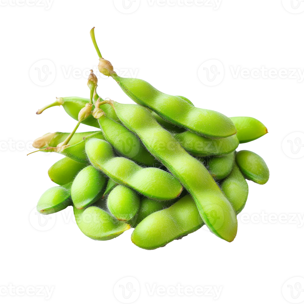 Edamame pods on a white surface png