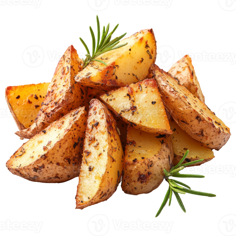 Crispy roasted potatoes with herbs and spices png
