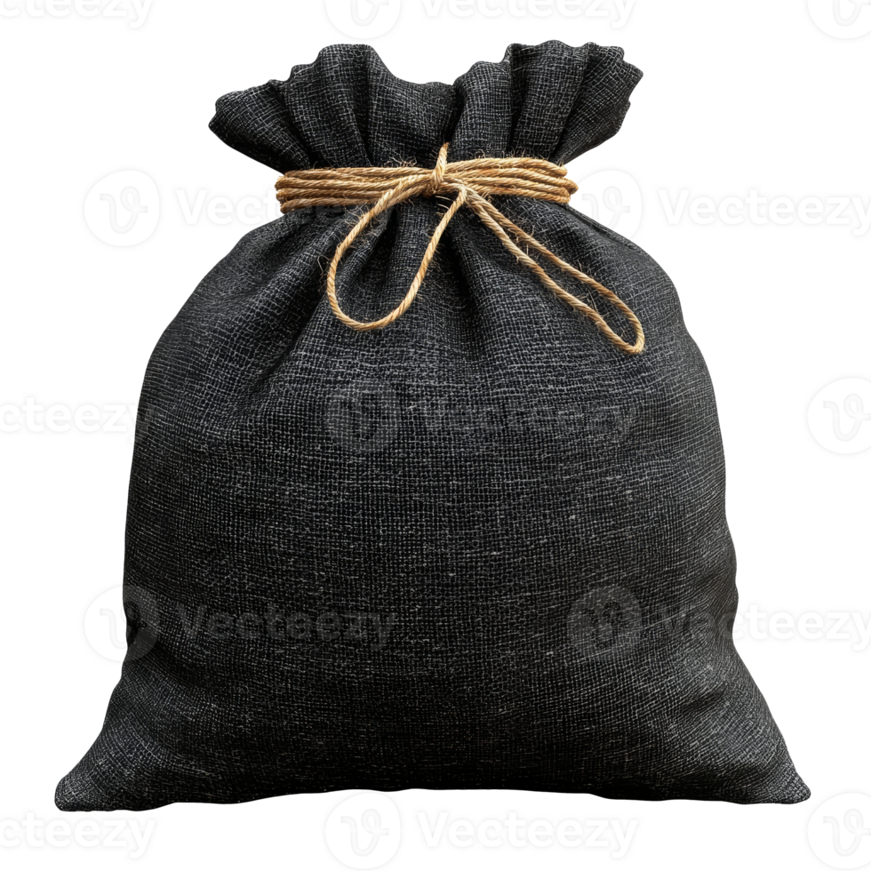 Sack filled with unknown contents tied at the top png