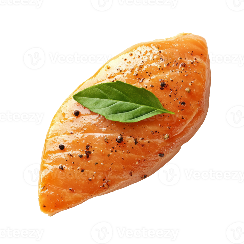 Herb spiced fresh salmon fillet png